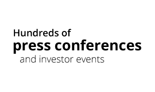 Kilkaset zorganizowanych konferencji prasowych i spotkań z inwestorami 