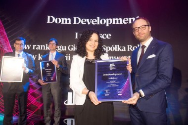 Relacje inwestorskie Dom Development nagrodzone w plebiscycie „Giełdowa Spółka Roku 2018” Pulsu Biznesu